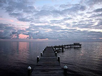 Sunset at the Neighborhood pier.