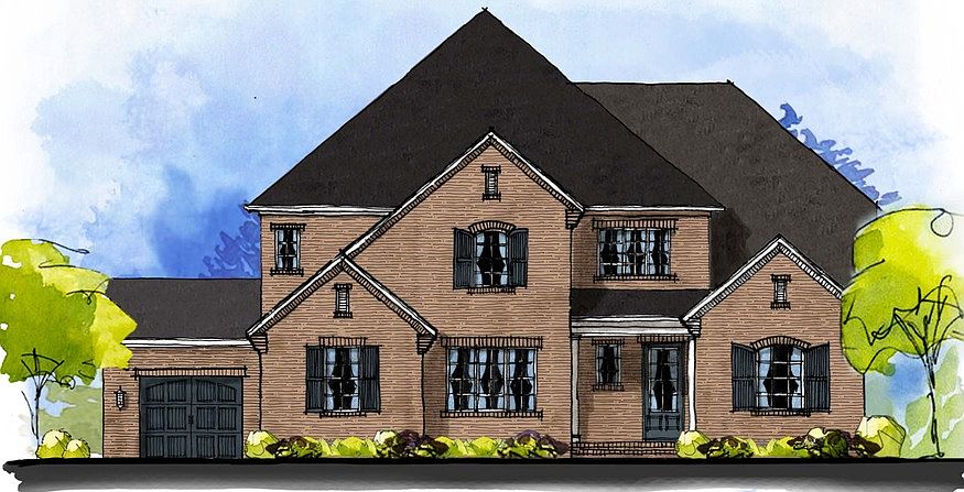 Monterey - English Cottage 3-Car Side Load Garage Note Renderings may show optional features