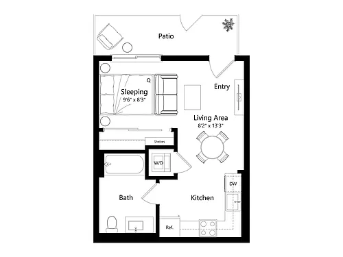 Floor plan LS.2 - Studio