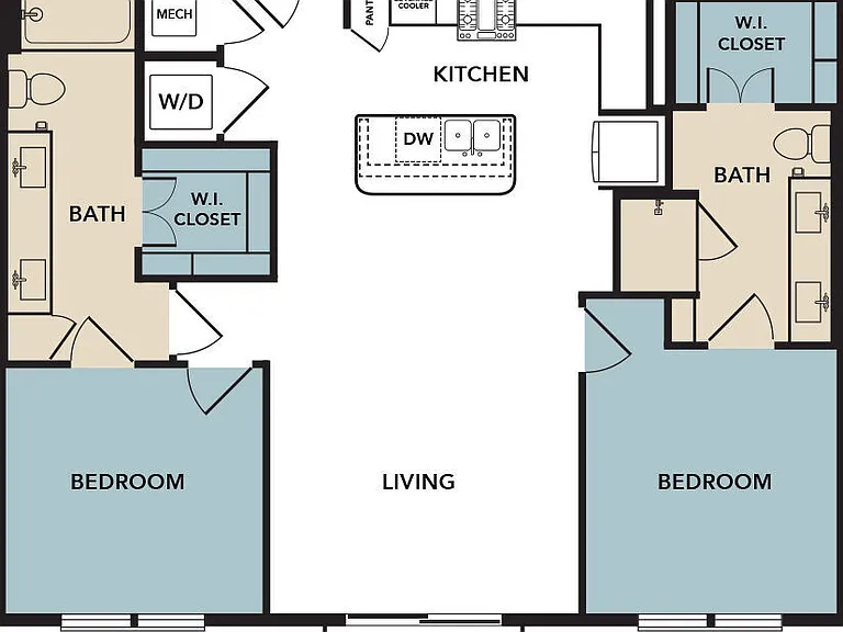 B1 floor plan Broadstone North Lamar