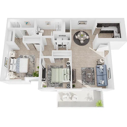 Floor plan Orchards I - 2 Bedroom