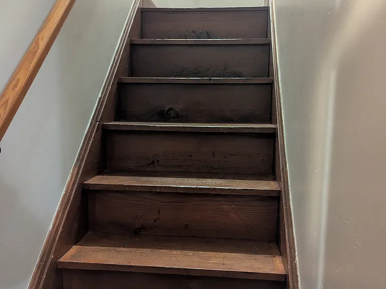Stairway up to master bedroom loft