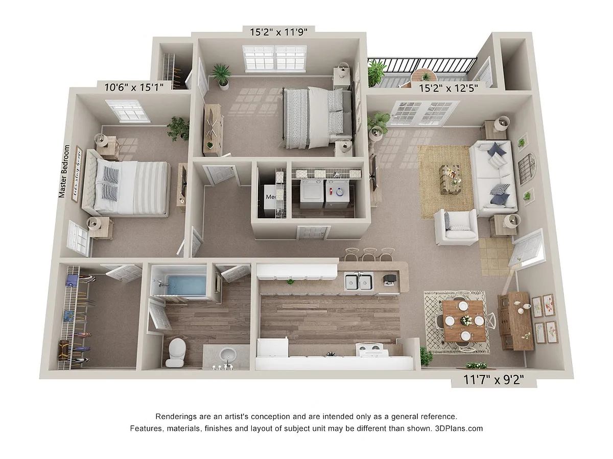 Floor plan Two Bedroom