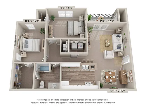 Floor plan Two Bedroom