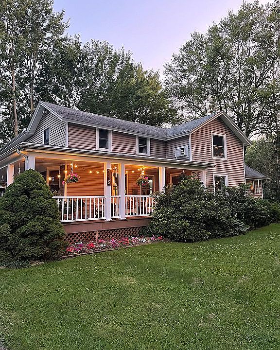 Front porch at sunset