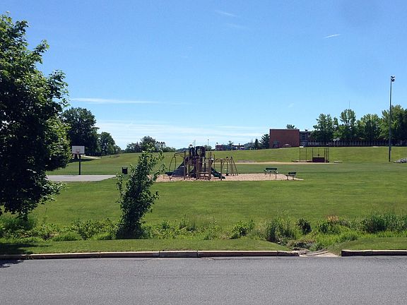 View from front: playground