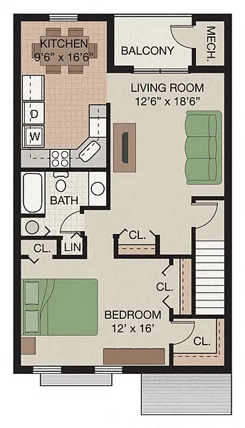 Floor plan Saxony (second floor)