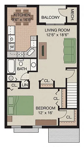 Floor plan Saxony (second floor)