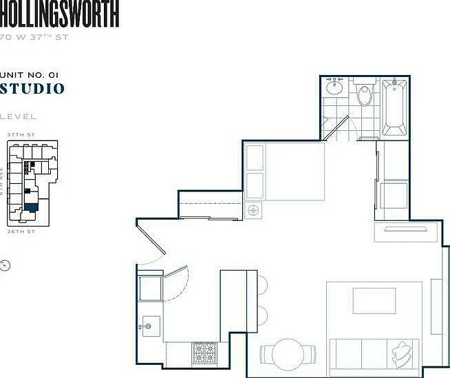 1st image of 70 W 37th St #1701
