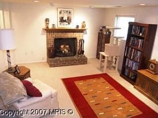Family room with fireplace