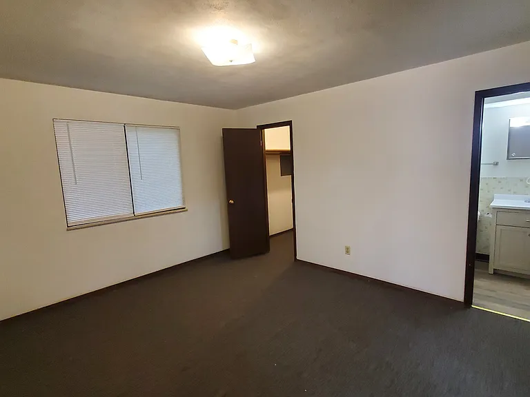 Spacious Master Bedroom with New Comfy Carpet and a Large Walk-In Closet