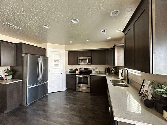 Kitchen with recessed lighting