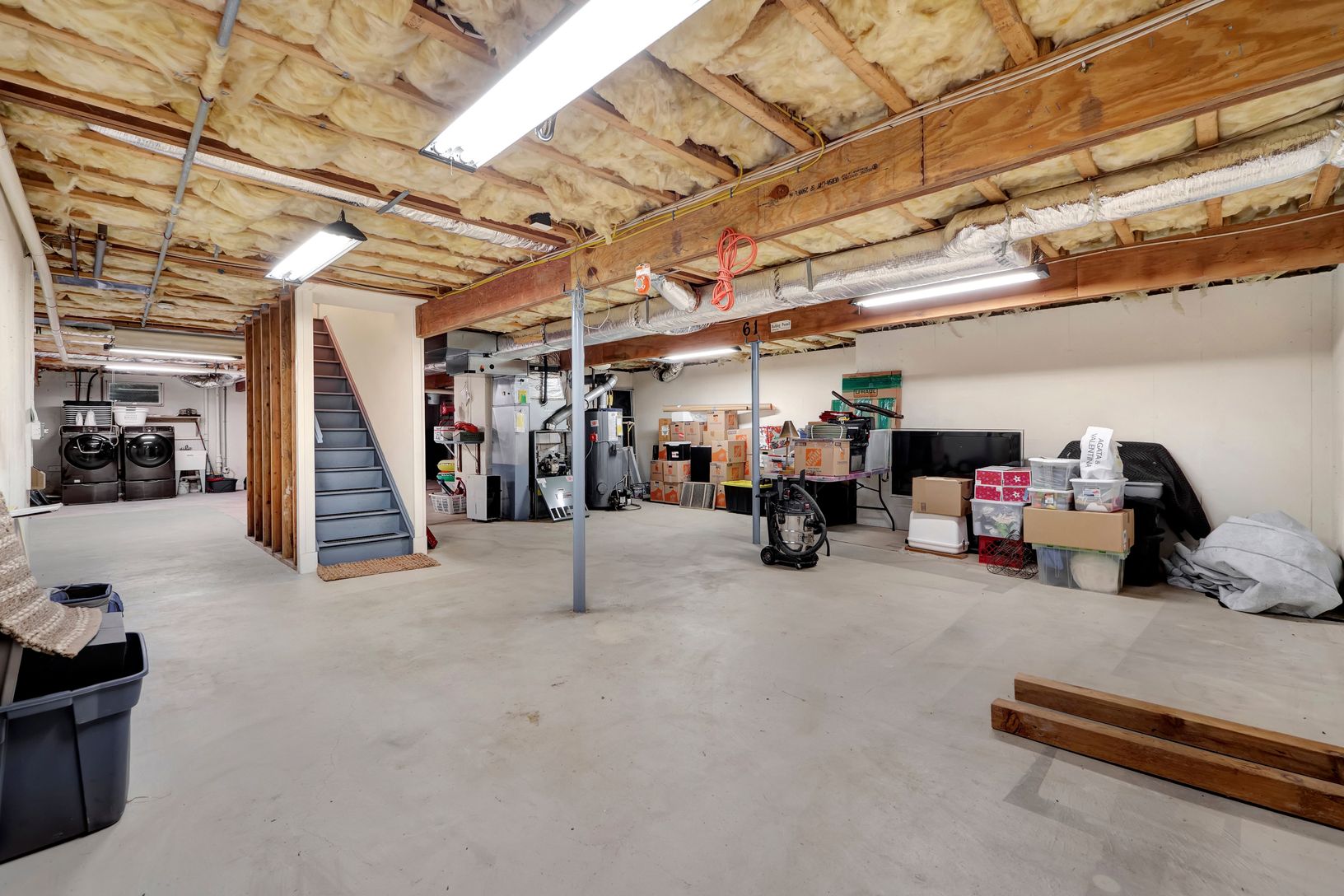  Large High Ceiling Basement with Exterior Door in Place