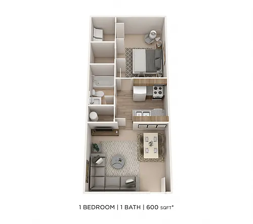 Floor plan One Bedroom