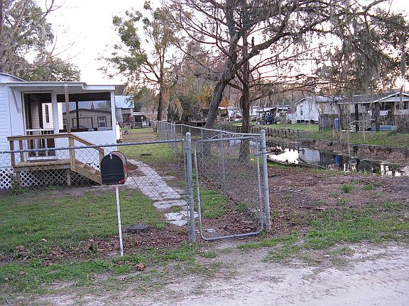 Back porch /yard/canal