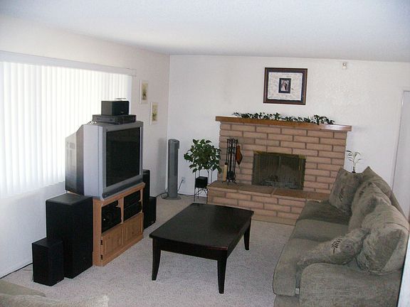 Toasty fireplace for winter nights by the fire.  