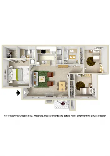Floor plan 3 Bed 2 Bath with Optional Fireplace or Vaulted Ce