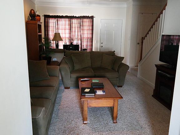Living room showing front door