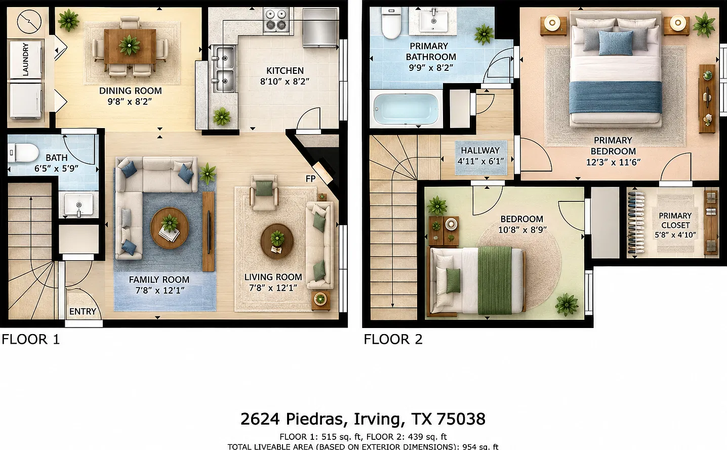 2 bed, 1.5 bath, 932 sqft, $1,995 — Photo 4