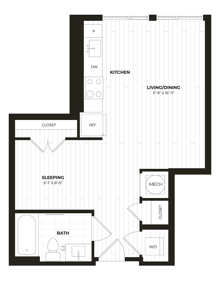 Floor plan Studio-U01