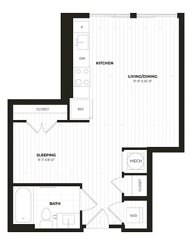 Floor plan Studio-U01