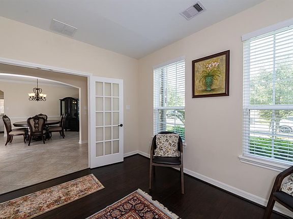 Study located on the first floor with beautiful hardwood floors.