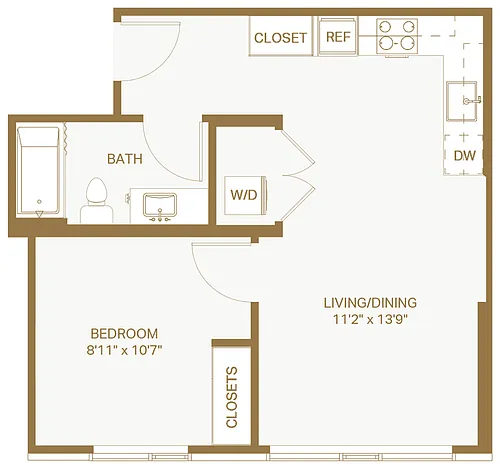 Floor plan 1x1 C12 Cascade