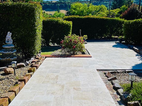 Facing front walkway and circular driveway