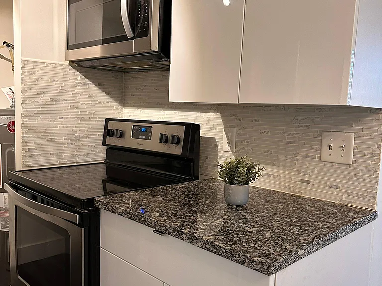 Oven and Microwave.