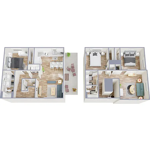 Floor plan 3/2.25fur