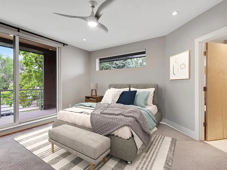 Bedroom 1. This image shows a virtually furnished space. Bedrooms come unfurnished.