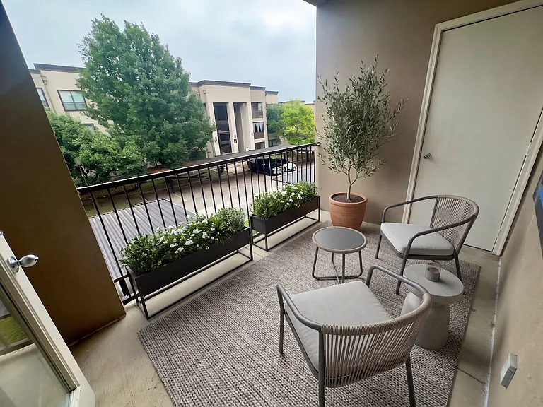 Extra Large Balcony with extra storage closet