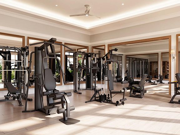 Our club-quality fitness center features strength training, free weights, and open space designed to support a wide range of workouts and routines.