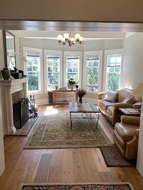 The warm and inviting living room