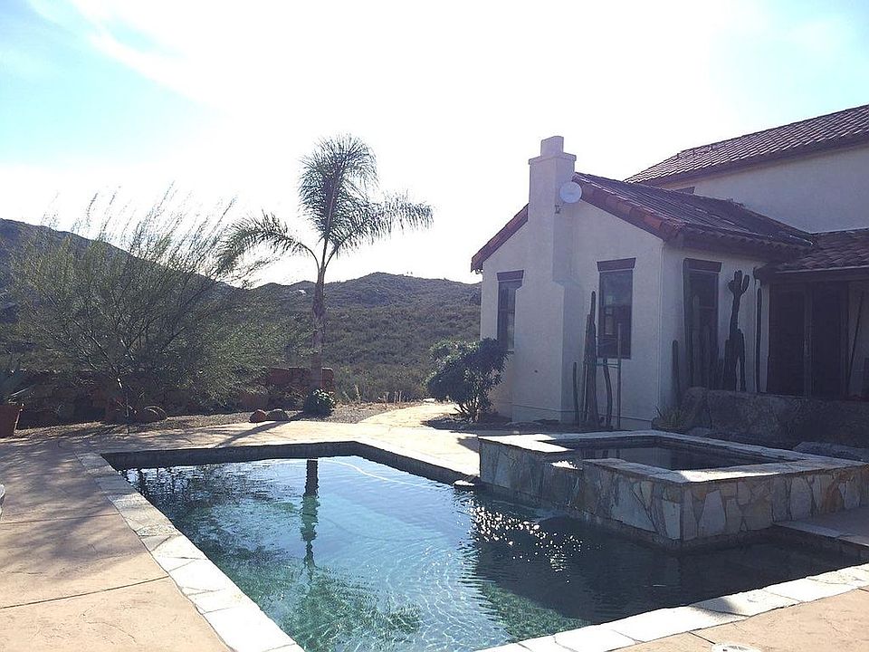 Backyard pool and spa area