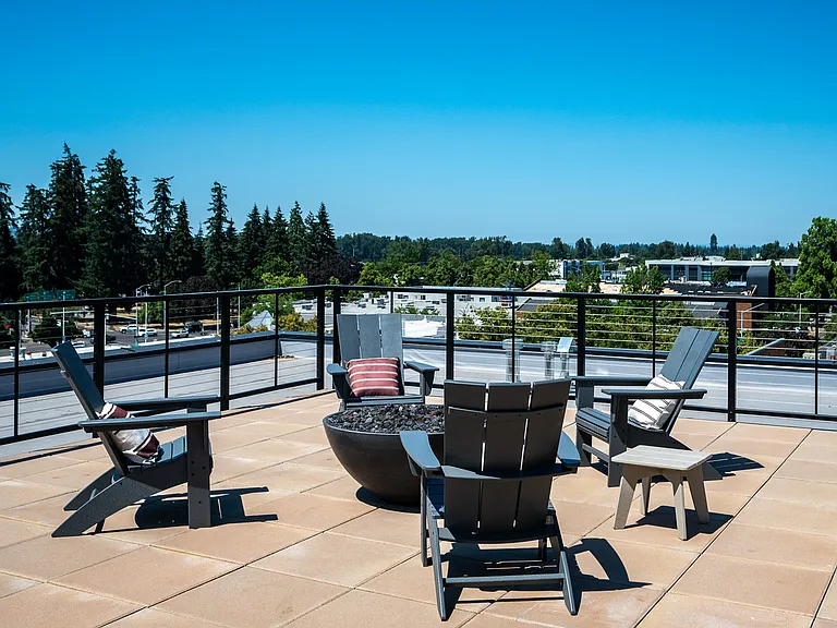 Rooftop Deck with Fire Pit