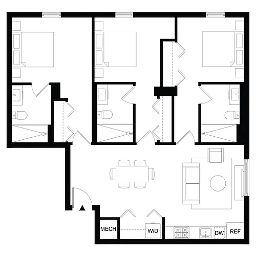 Floor plan C2 - Furnished