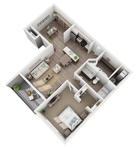 Floor plan Forte - One Bedroom