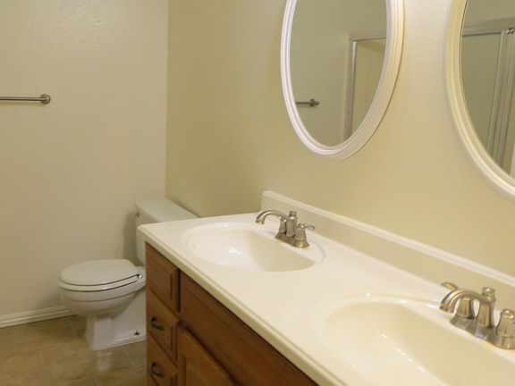 Master bedroom bathroom with shower. The other bathroom has a tub/shower.