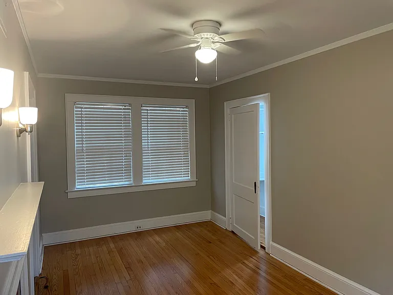 Living room facing rear of house