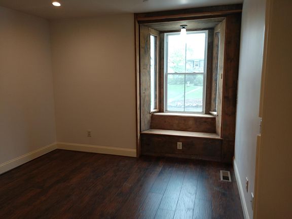 Bay window in the bedroom.