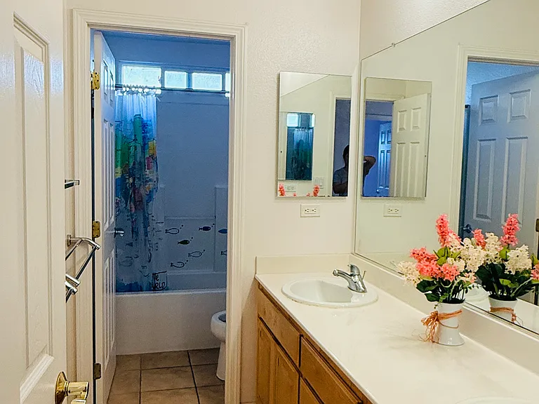 Shared upstairs bathroom for the secondary bedrooms