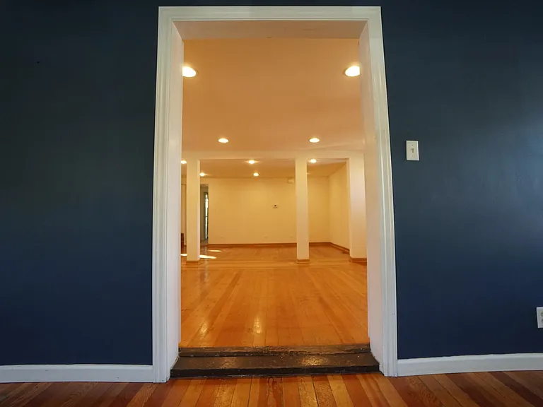 French doors opening to living area