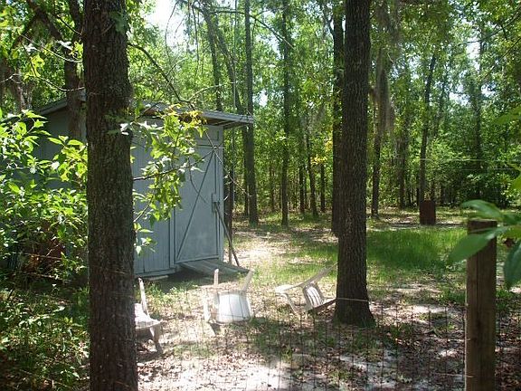 Back yard with a shed