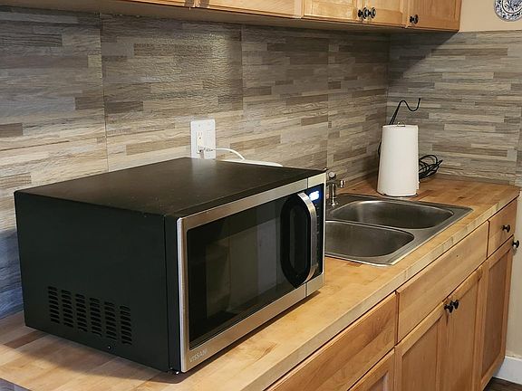 New butcher block kitchen counters.