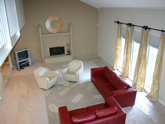 View of living room from stairs