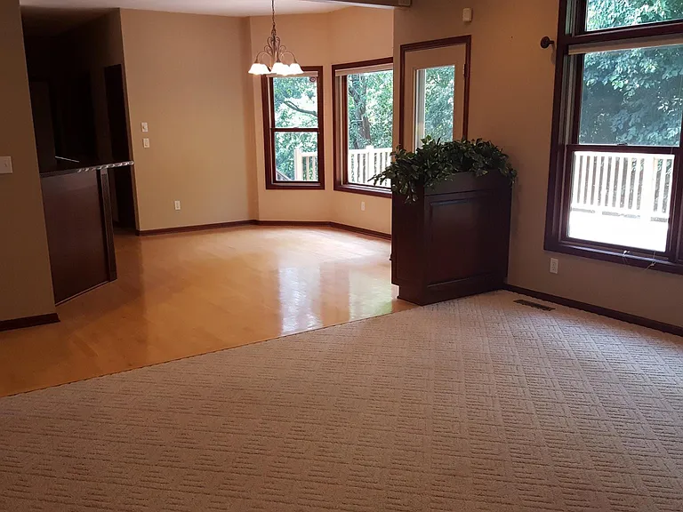 Living room towards kitchen