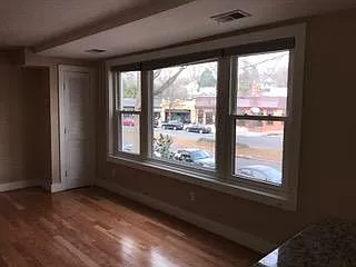 Living room view in winter