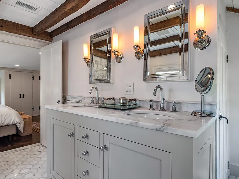 Primary Bath Has a Heated Marble Floor