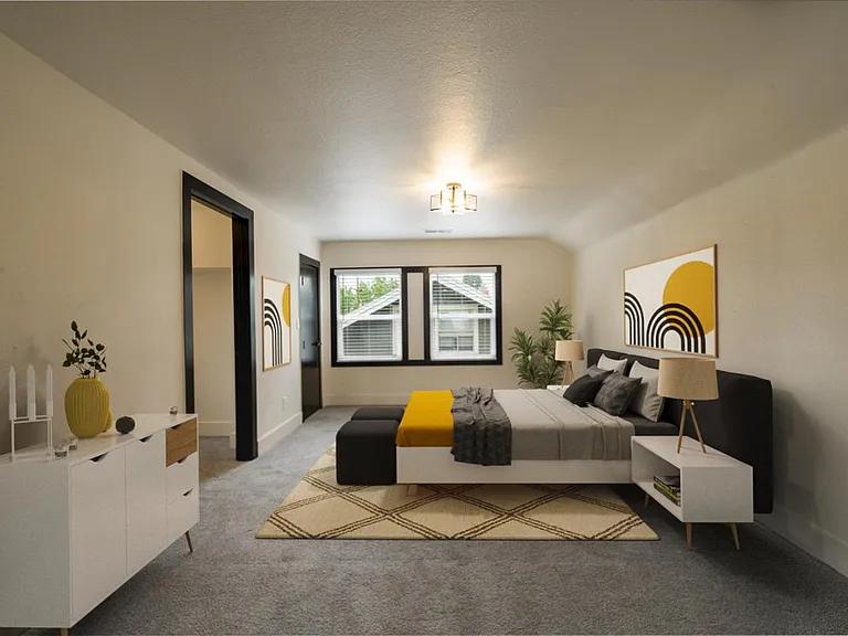 Bedroom 1. This image shows a virtually furnished space. Bedrooms come unfurnished.